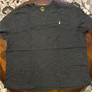 Heathered gray/black - Polo Cotton Crew Neck Shirt 3XB